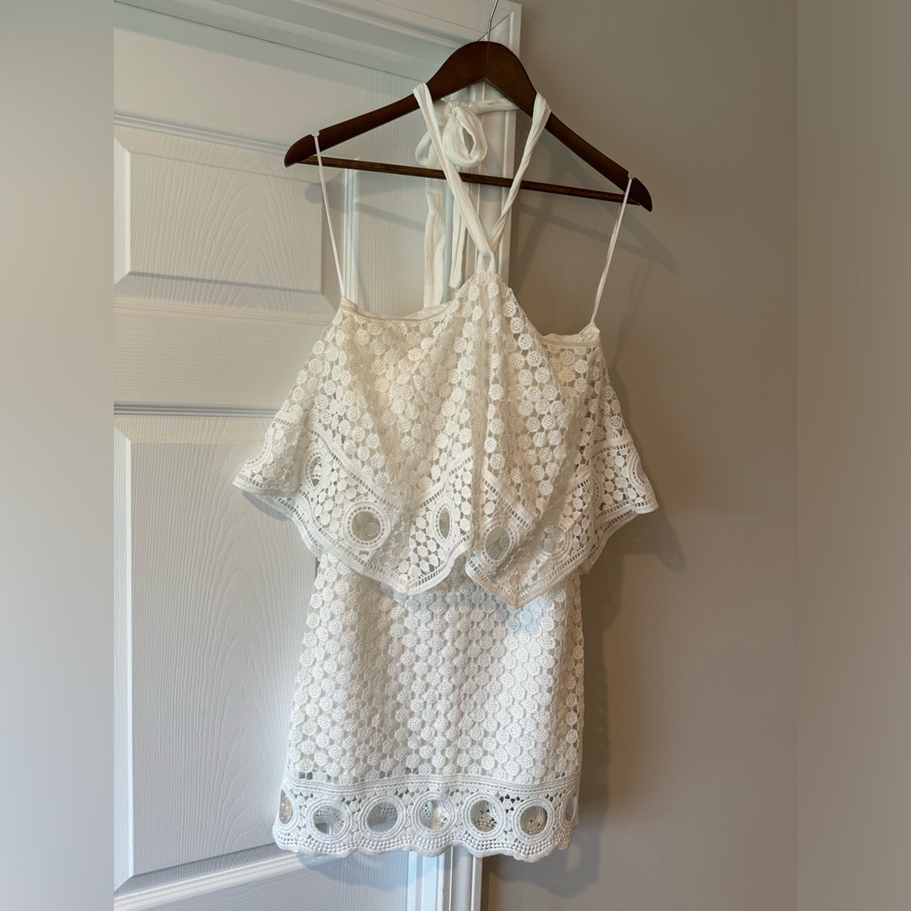 White Mini Dress | Luxxel Boutique Brand | Small | Worn Once Like New